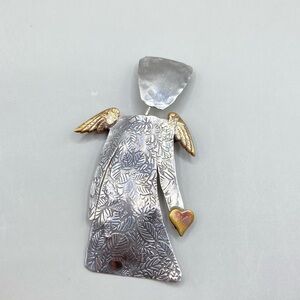 Vintage Designer Erika Sunken Angel Brooch